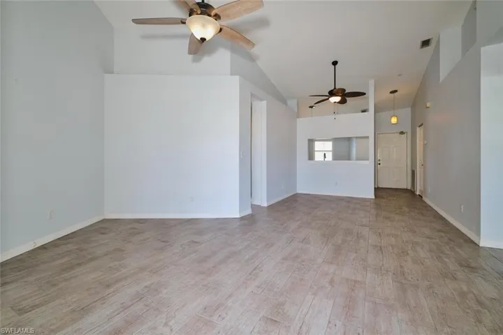 Condo has a nice open floor plan.