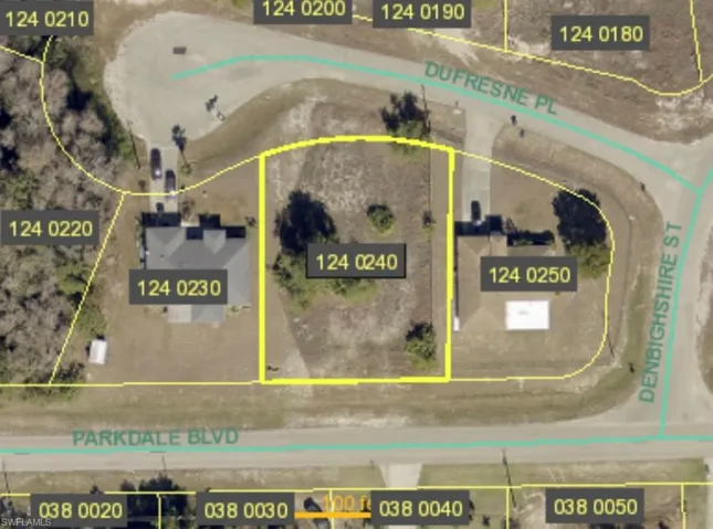 Plat Map. Illustrating property boundaries and identifying parcel 124 0240