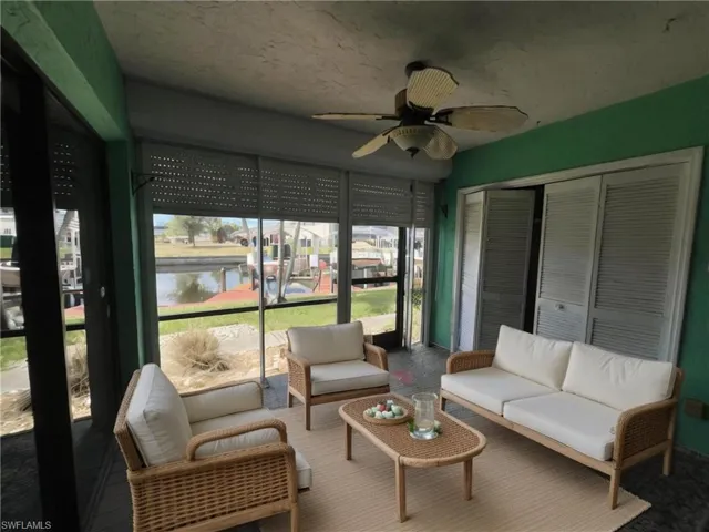 Great Screened Lanai, overlooking water, your dock and boat.  BONUS, Roll down storm shutters, and lg storage closet.