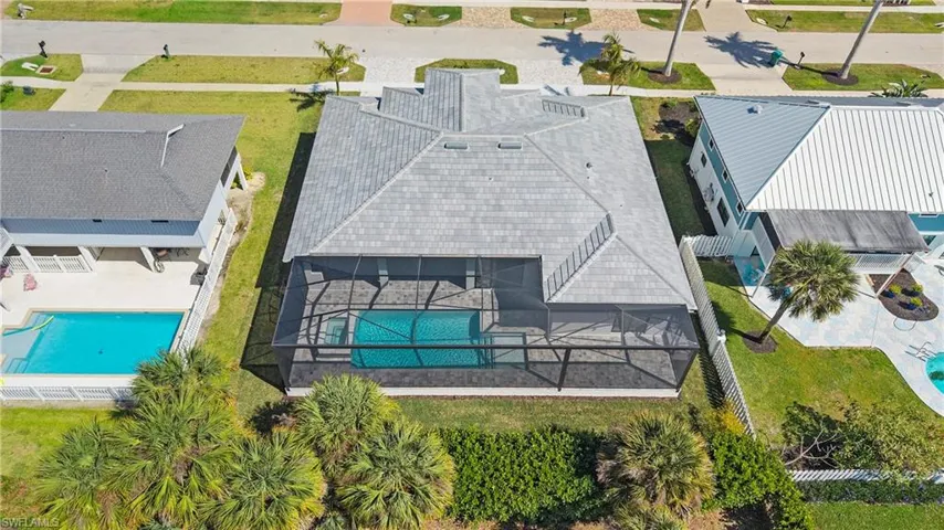 Bird's eye view of a pool