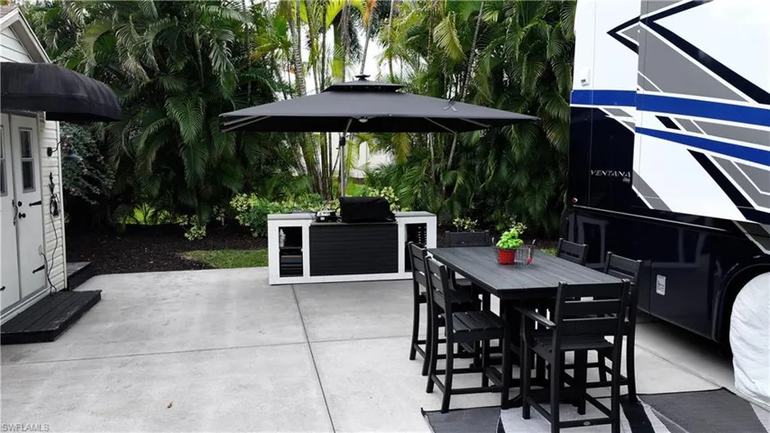 View of patio / terrace with outdoor dining space and area for grilling