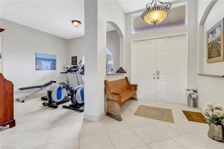 View of tiled foyer