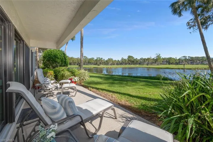 Great Patio With Lake to Golf Course View