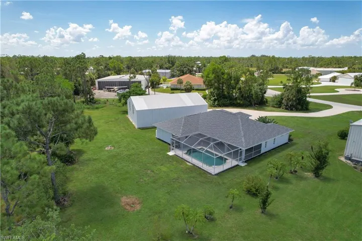 Birds eye view of property