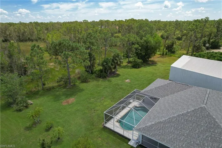 Birds eye view of property