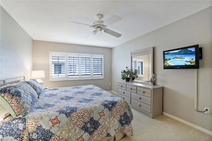 View II of Guestroom- TV Stays also- Walk In Closet w/Closet System (not shown)