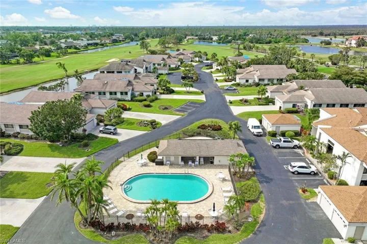 Aerial View of the Pool and Villa