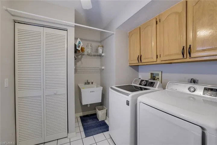 Big Laundry Room- 12' x 7' Shelf Storage not shown Washer & Dryer Stay