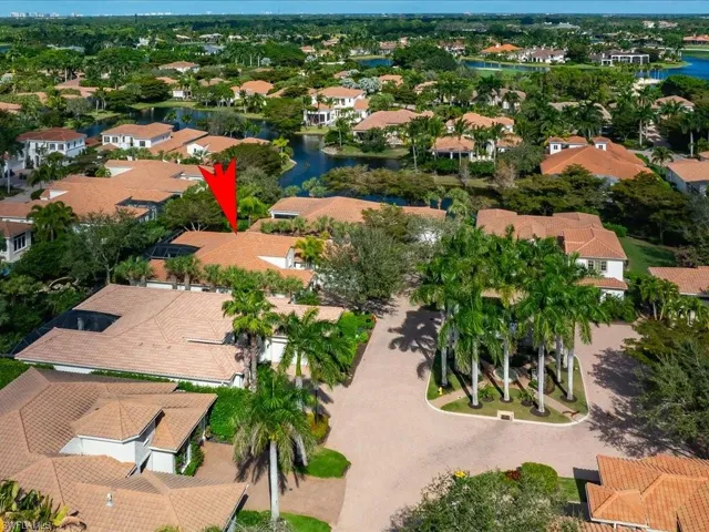 Arial View of the home located at the end of a Private Cul-de-Sac