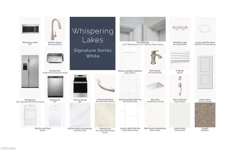 Signature Series White Upgraded Features (all shown except washer/dryer, blinds)