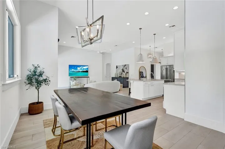 Elegant dining area.