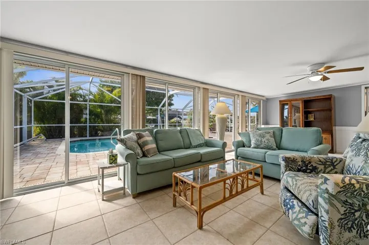 Looking from the Enclosed Lanai to the Pool