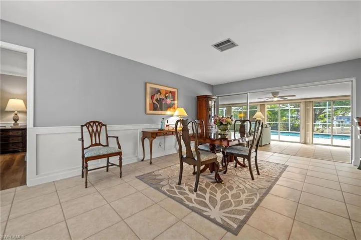 Dining Room just steps from the pool!
