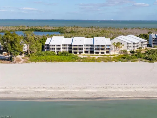 Drone / aerial view of unending shoreline