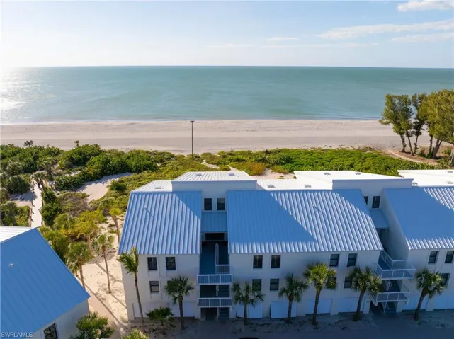 Bird's eye view of expansive beach