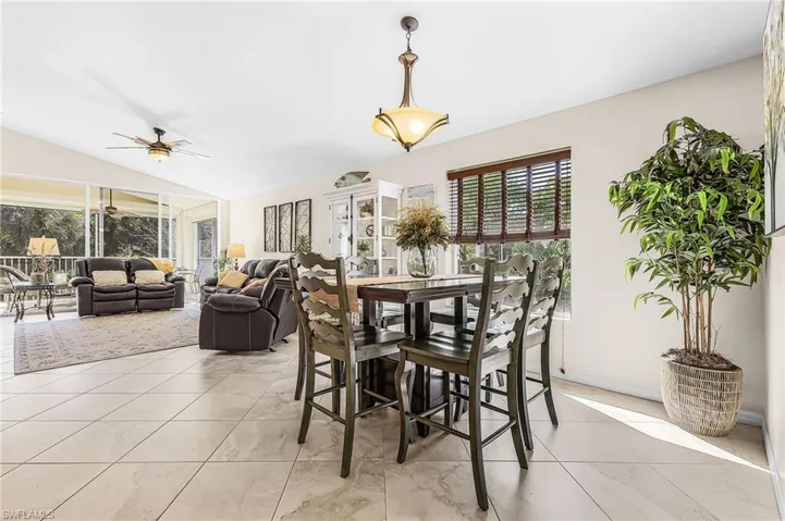 Dining area is located just off the kitchen and forward of the living room.