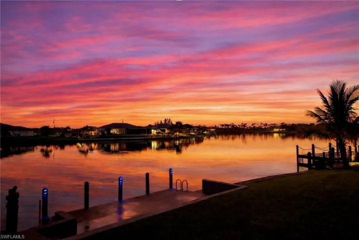 Sunset over the lake