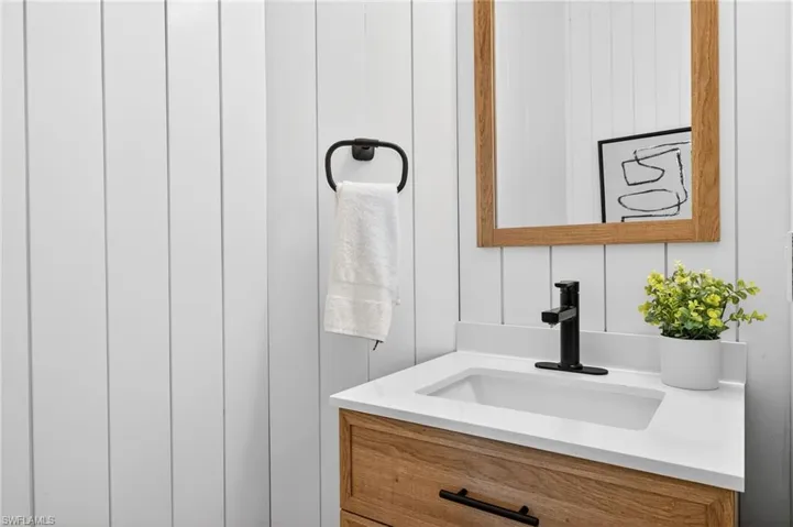 Bathroom featuring vanity