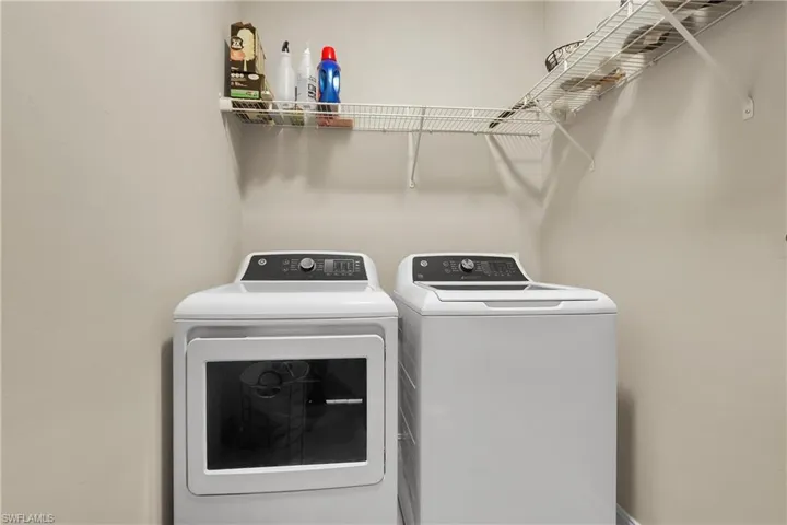 Laundry area with independent washer and dryer