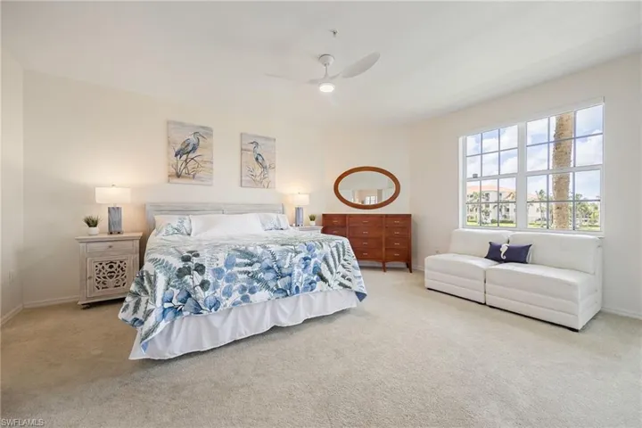Master Bedroom with view of Lake