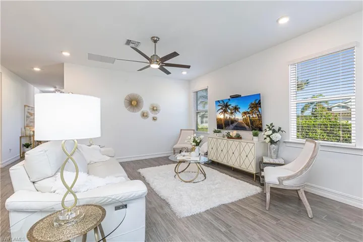 Living room with ceiling fan
