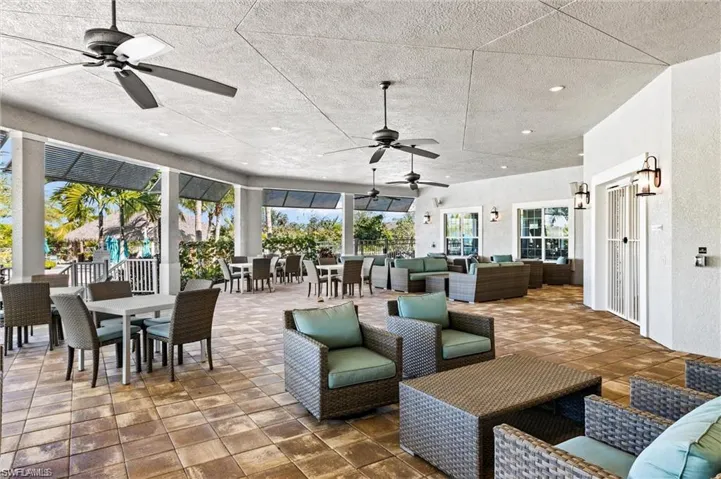 View of patio / terrace featuring outdoor lounge area at the clubhouse
