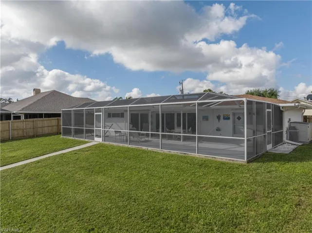 Back yard has plenty of room to add a pool.