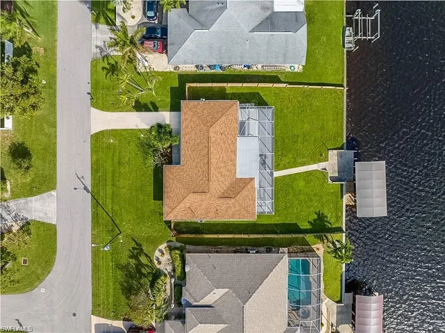 Aerial view from directly above the home.