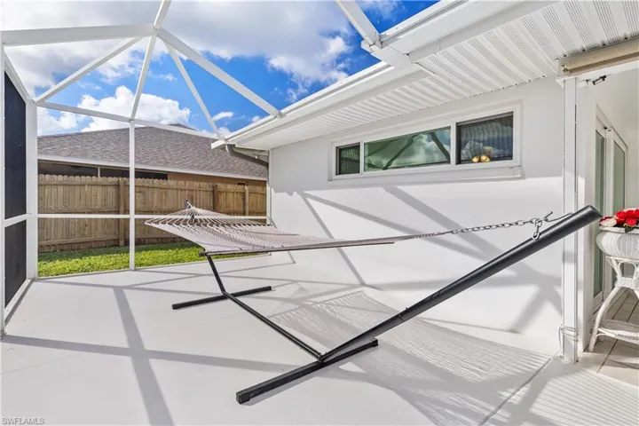 Additional screened patio space.