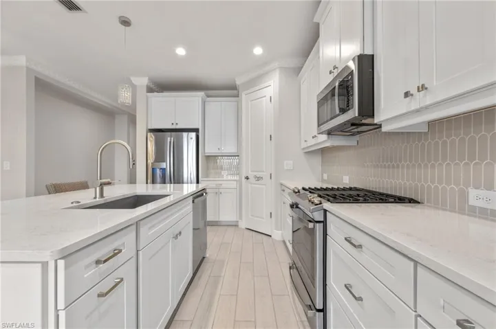 Spacious Walk-In Pantry with Built-In Shelving