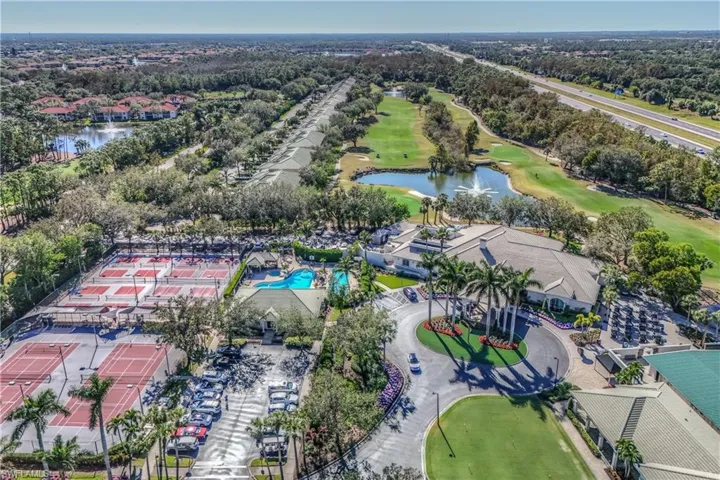 Cypress Woods community clubhouse & tennis courts