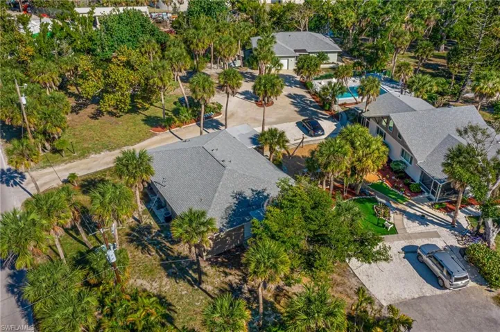 Birds eye view of property