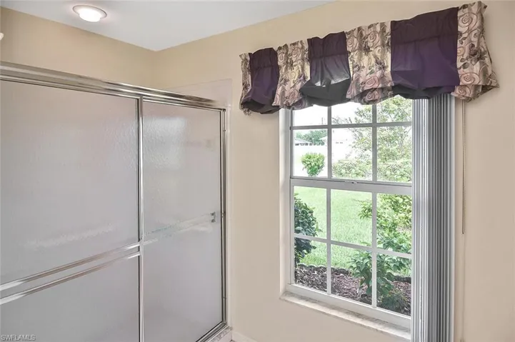 Bathroom with a stall shower