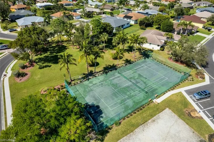 Birds eye view of property