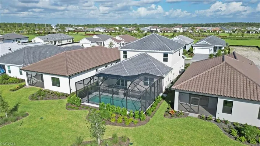 Aerial view of residential area