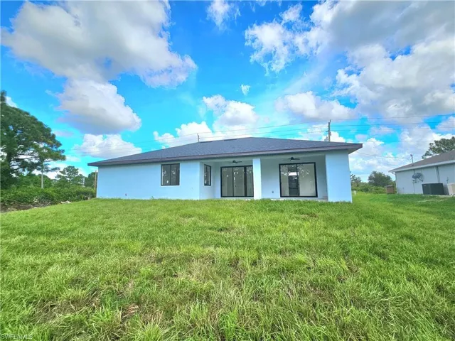 View of front of home with a front yard