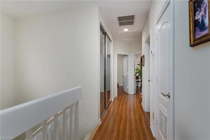 Attractive laminate floors throughout the upstairs