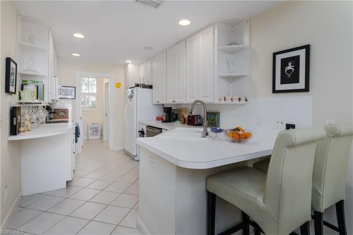 Kitchen with recessed lighting