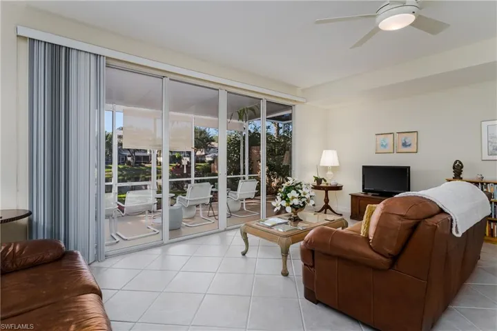 Ceiling fan with slider out to lanai
