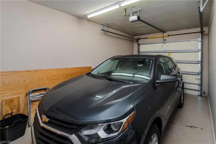 Single car garage with opener