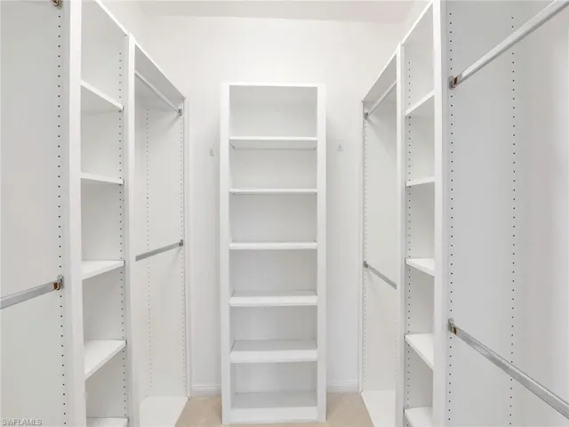 View of walk in closet