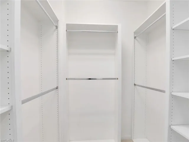 View of walk in closet