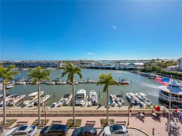 Water view with a marina