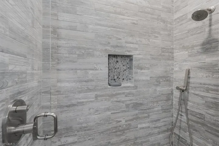 Interior details with walk in shower