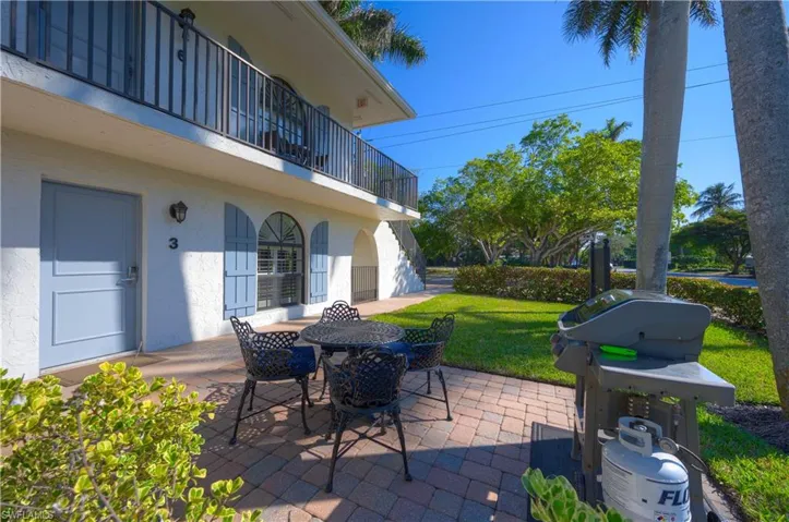 View of patio featuring grilling area