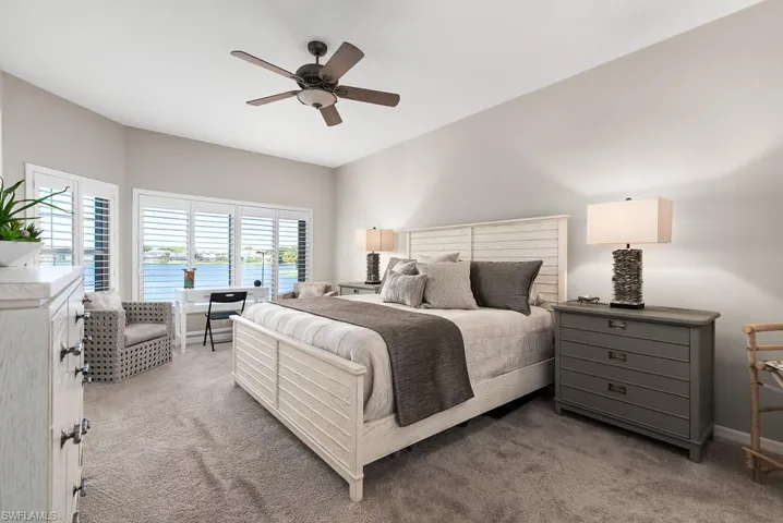 Primary bedroom with lake view