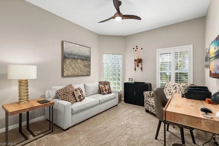 Bedroom, Den, TV room.