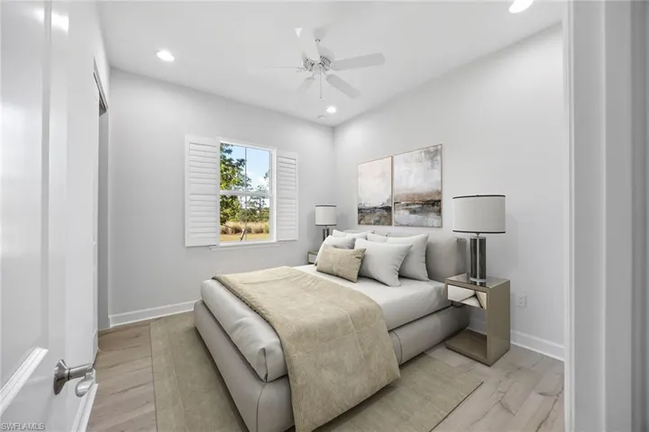 Virtually staged bedroom 2.