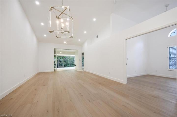 Dining area with Designer Chandelier