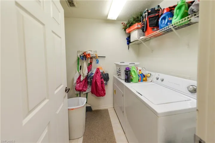 Convenient washing room in unit.
